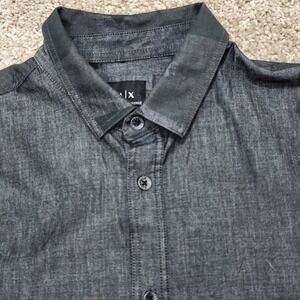 A|X Armani‎ Exchange Small Shirt Gray Camo Sleeves Button Up NWT Men
